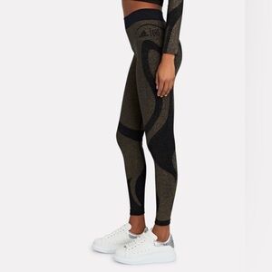 Wolford X Adidas || Studio Motion Lurex Leggings Black Gold Medium